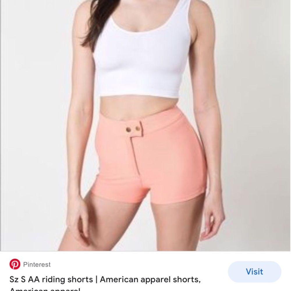 American apparel riding shorts orange